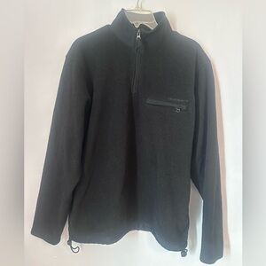 Old Navy Men Black Quarter Zip Pull over Chest Zip Pocket  Size Medium